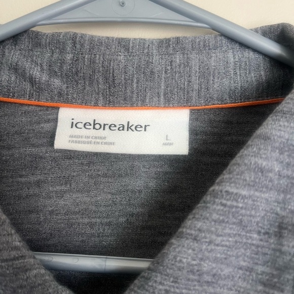 Mens Icebreaker Drayden SS Polo Size Large Merino Wool - Picture 2 of 5